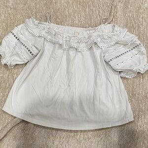 Lilly Pulitzer White Off-Shoulder Blouse